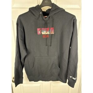 Hypland x Yu Yu Hakusho Kurama Eyes Embroidered Hoodie Mens Medium Black
